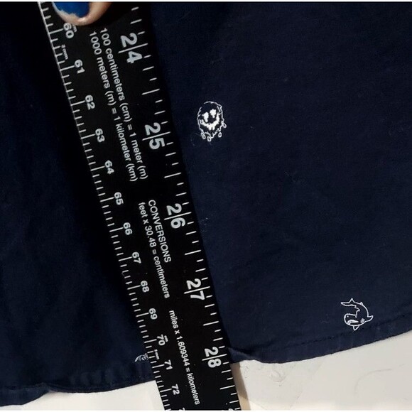 H&M Medium Dark Blue Button Up Shirt Beach  Men's  Streetwear Divided Summer - Picture 6 of 9